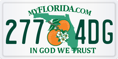 FL license plate 2774DG