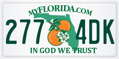 FL license plate 2774DK