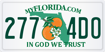 FL license plate 2774DO