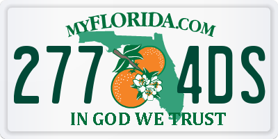 FL license plate 2774DS