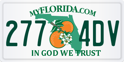 FL license plate 2774DV