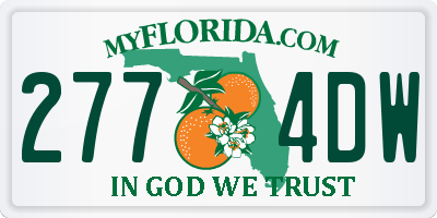 FL license plate 2774DW