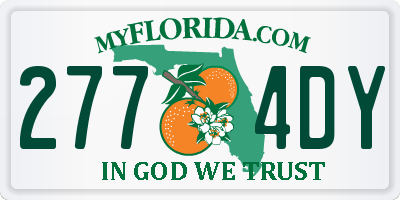 FL license plate 2774DY