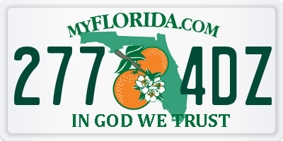 FL license plate 2774DZ
