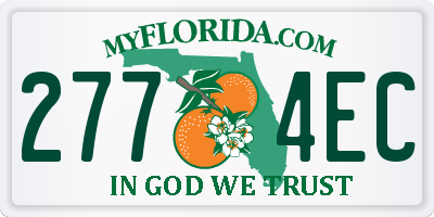 FL license plate 2774EC
