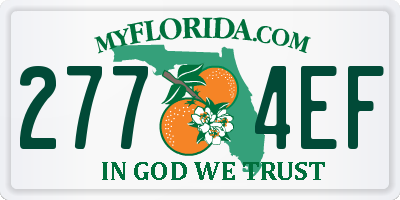 FL license plate 2774EF