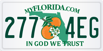 FL license plate 2774EG