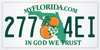 FL license plate 2774EI