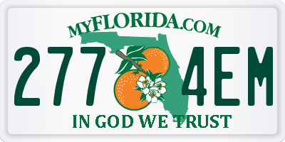 FL license plate 2774EM