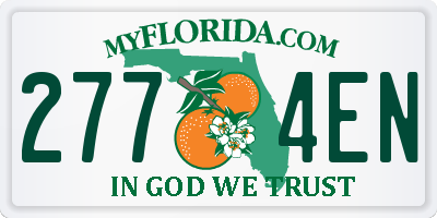 FL license plate 2774EN