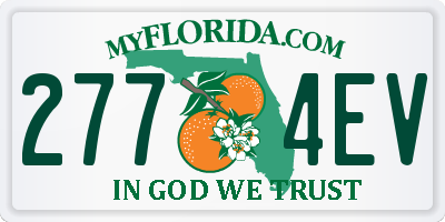 FL license plate 2774EV
