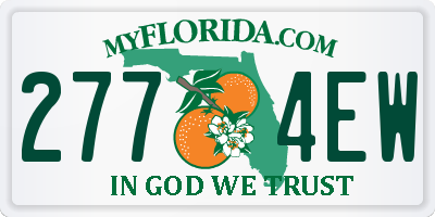 FL license plate 2774EW