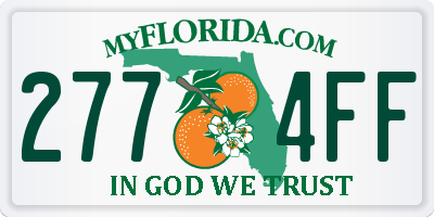 FL license plate 2774FF