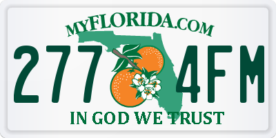 FL license plate 2774FM