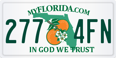 FL license plate 2774FN