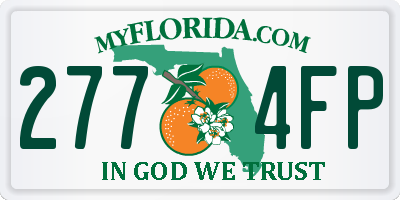 FL license plate 2774FP
