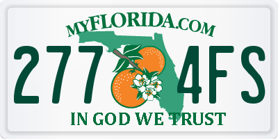 FL license plate 2774FS