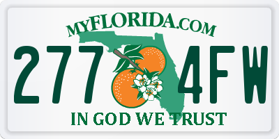FL license plate 2774FW