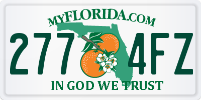 FL license plate 2774FZ