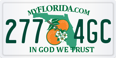 FL license plate 2774GC