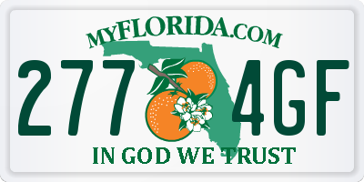 FL license plate 2774GF