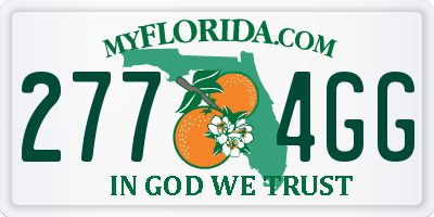 FL license plate 2774GG