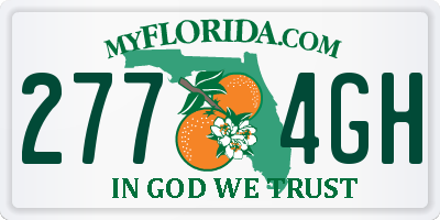 FL license plate 2774GH