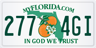 FL license plate 2774GI
