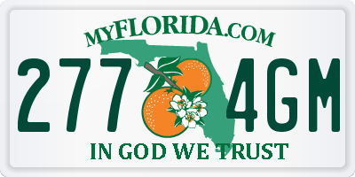 FL license plate 2774GM