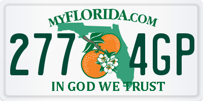 FL license plate 2774GP
