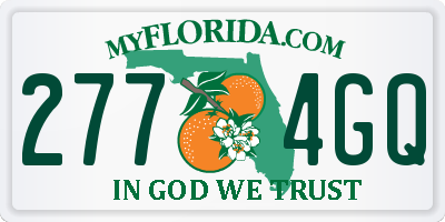FL license plate 2774GQ