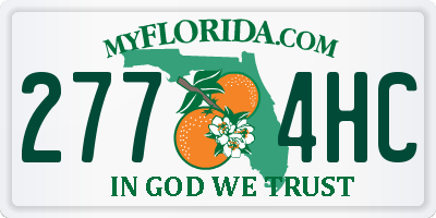 FL license plate 2774HC