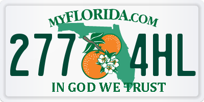 FL license plate 2774HL