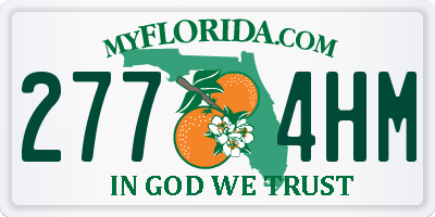 FL license plate 2774HM