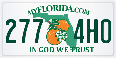 FL license plate 2774HO