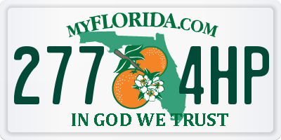 FL license plate 2774HP