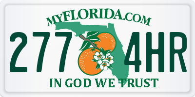 FL license plate 2774HR