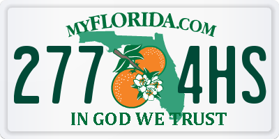 FL license plate 2774HS