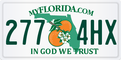 FL license plate 2774HX
