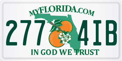 FL license plate 2774IB
