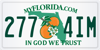 FL license plate 2774IM