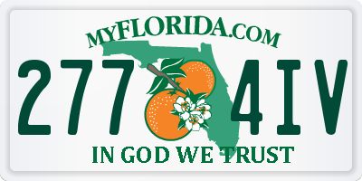 FL license plate 2774IV