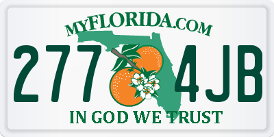 FL license plate 2774JB