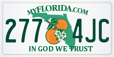 FL license plate 2774JC