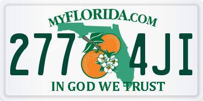 FL license plate 2774JI