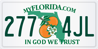 FL license plate 2774JL