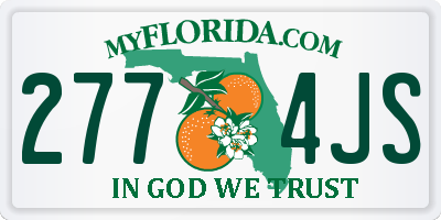 FL license plate 2774JS