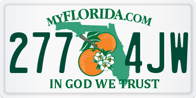 FL license plate 2774JW