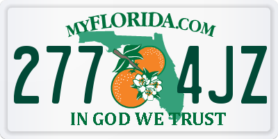 FL license plate 2774JZ