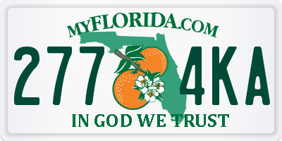 FL license plate 2774KA